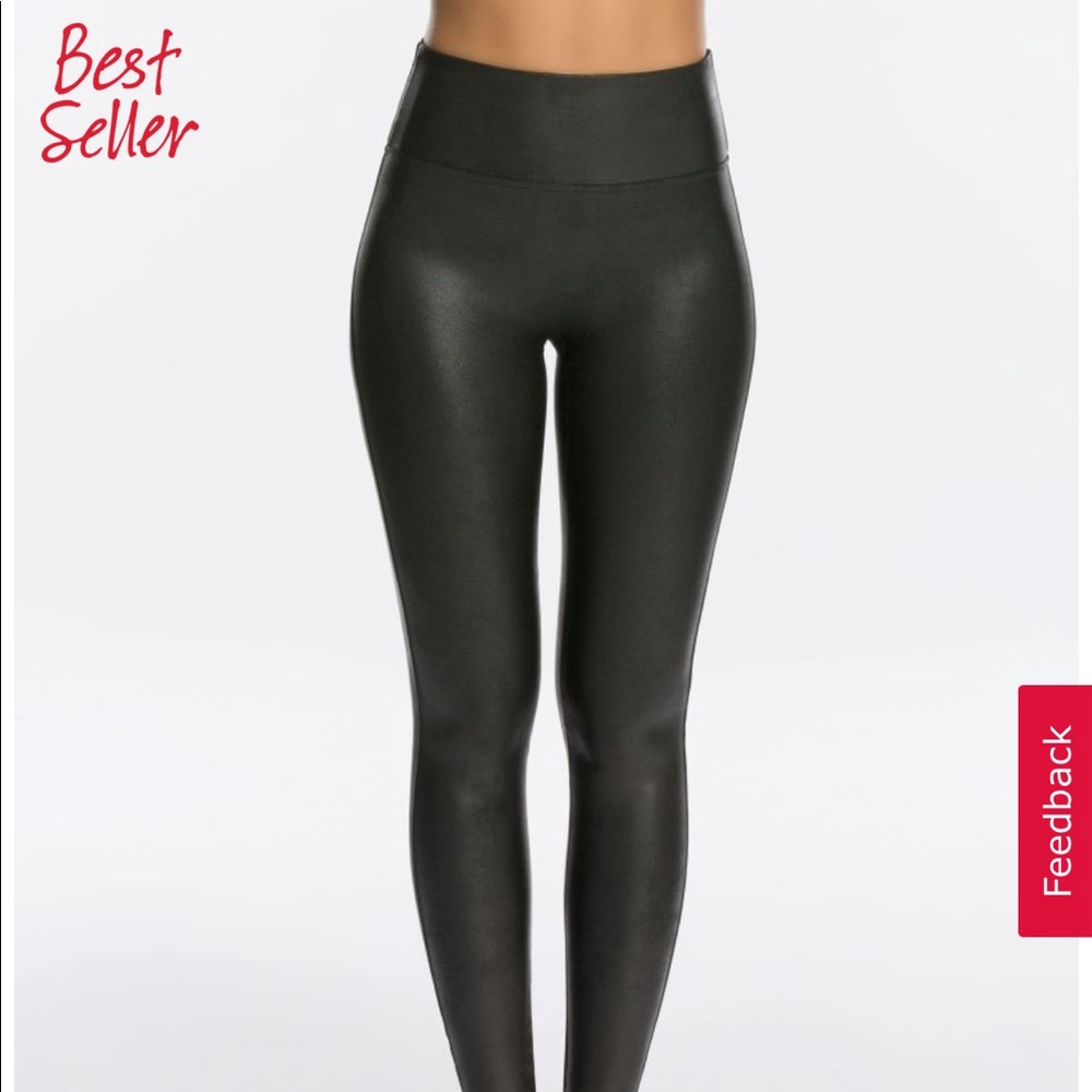 SPANX FAUX LEATHER LEGGINGS